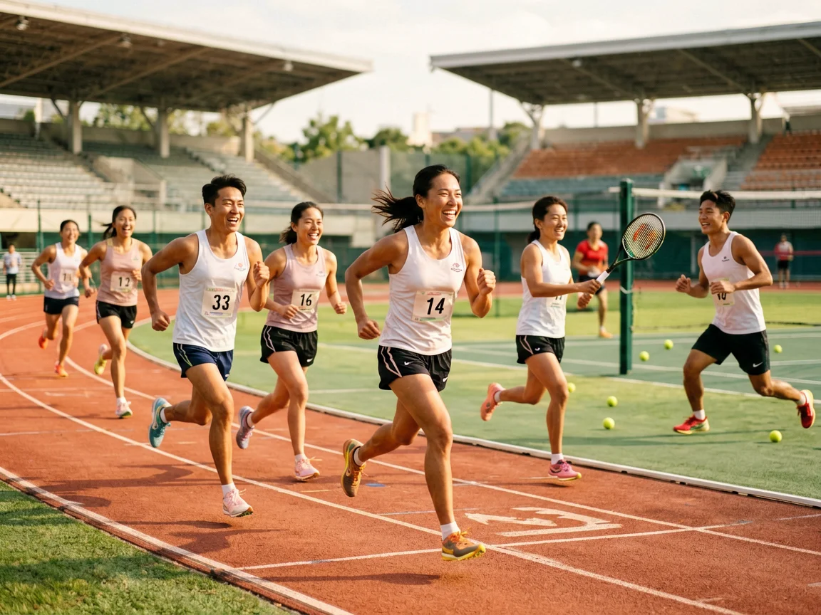 体育赛场准备,女子体育奖牌榜